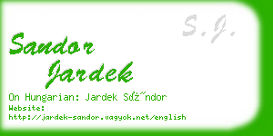 sandor jardek business card